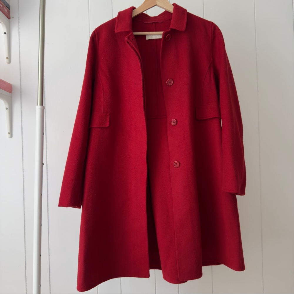 MaxMara Red Wool Coat